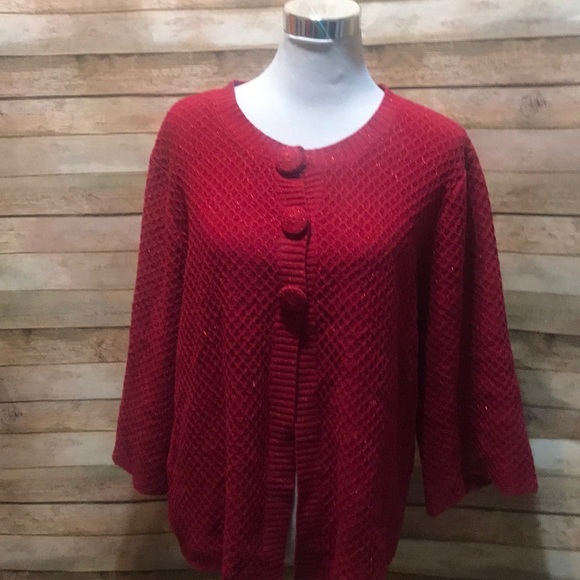 JM Collection Sweaters - Red sweater